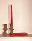 ANN Studio - Cinnamon Red Octagon Tapered Candles