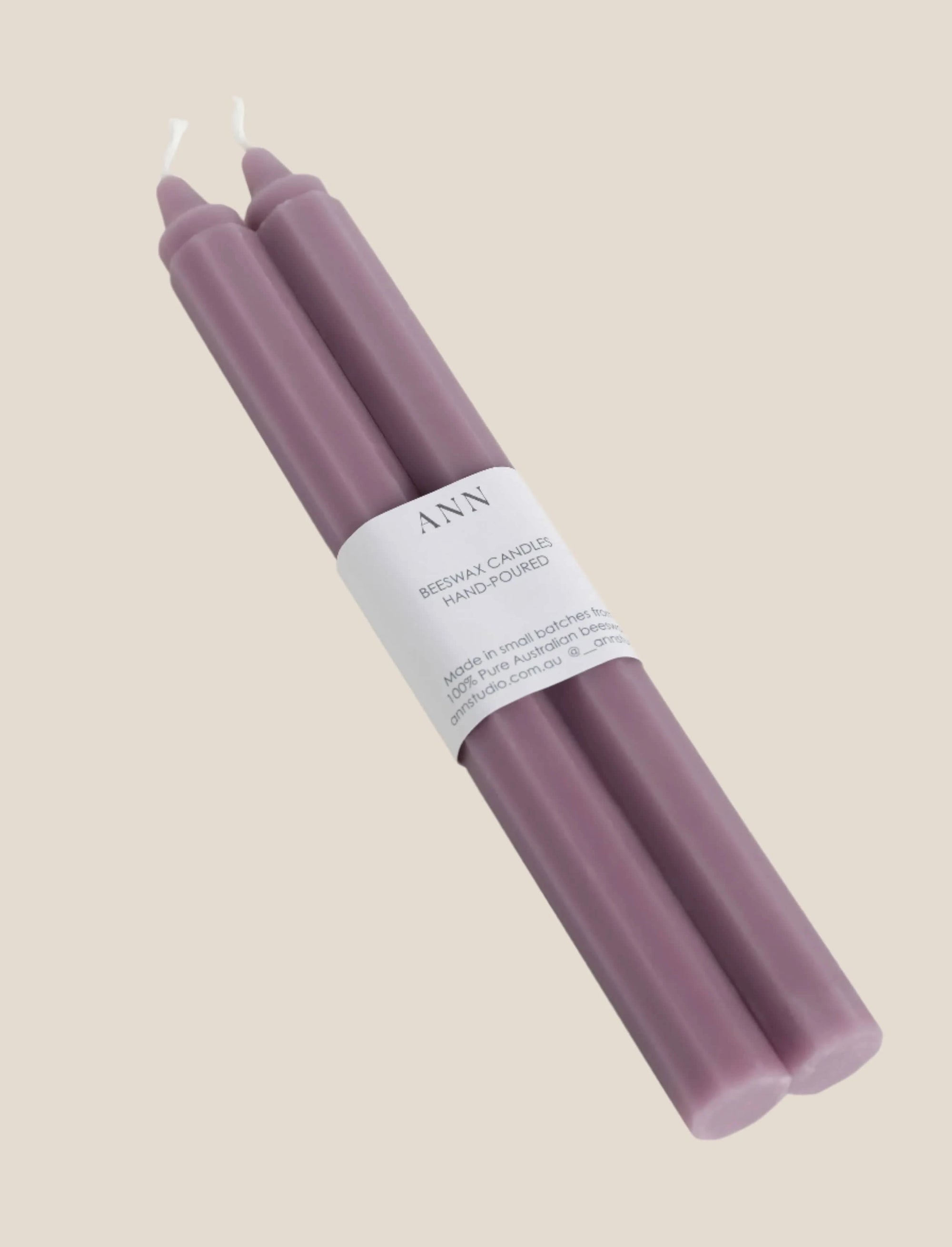 ANN Studio - Violet Octagon Tapered Candles