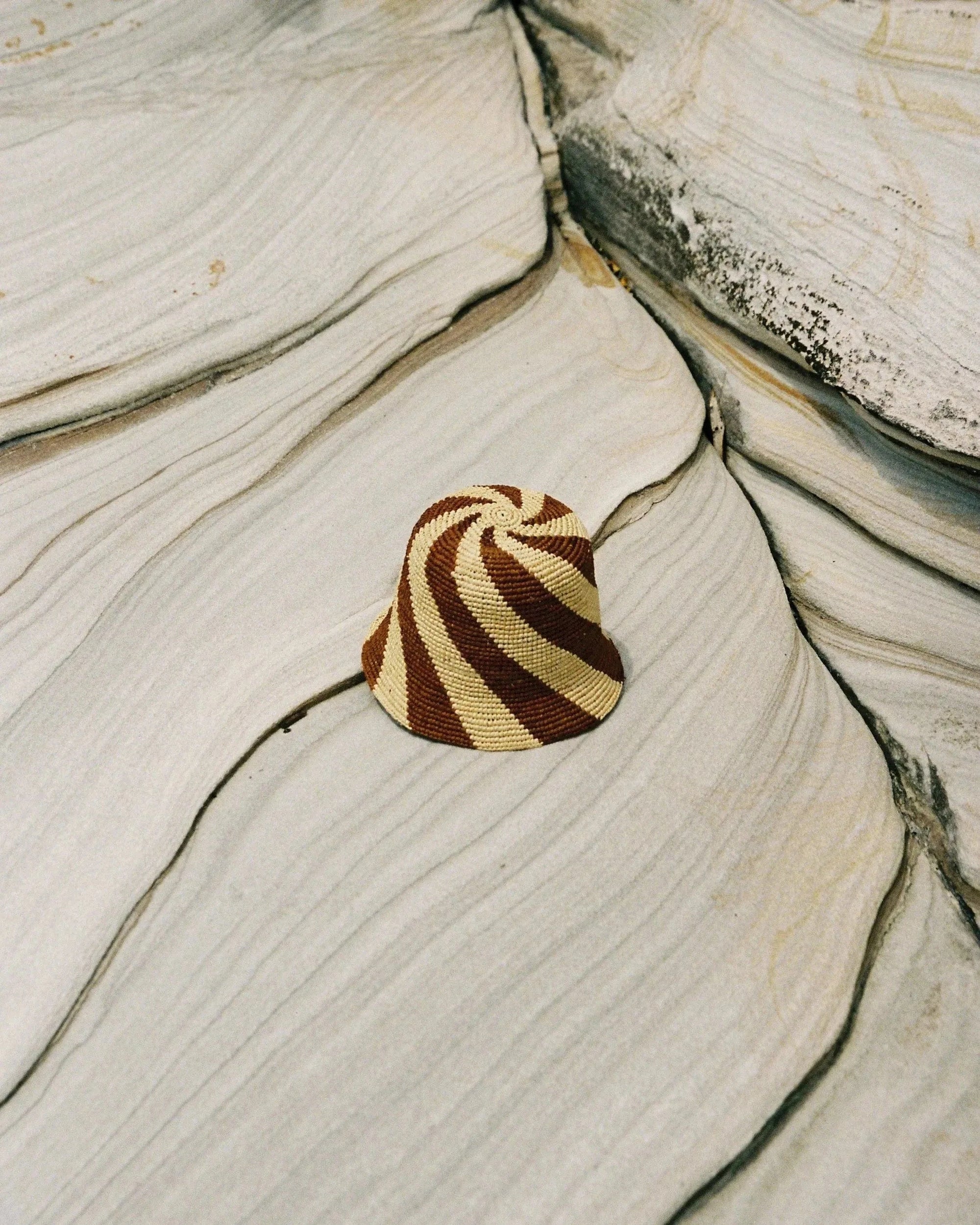 JACE BANU - Cyla Bucket Hat - Cream & Chocolate Spiral