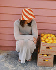 JACE BANU - Cyla Bucket Hat - Orange & Natural Spiral