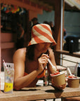 JACE BANU - Cyla Bucket Hat - Orange & Natural Spiral