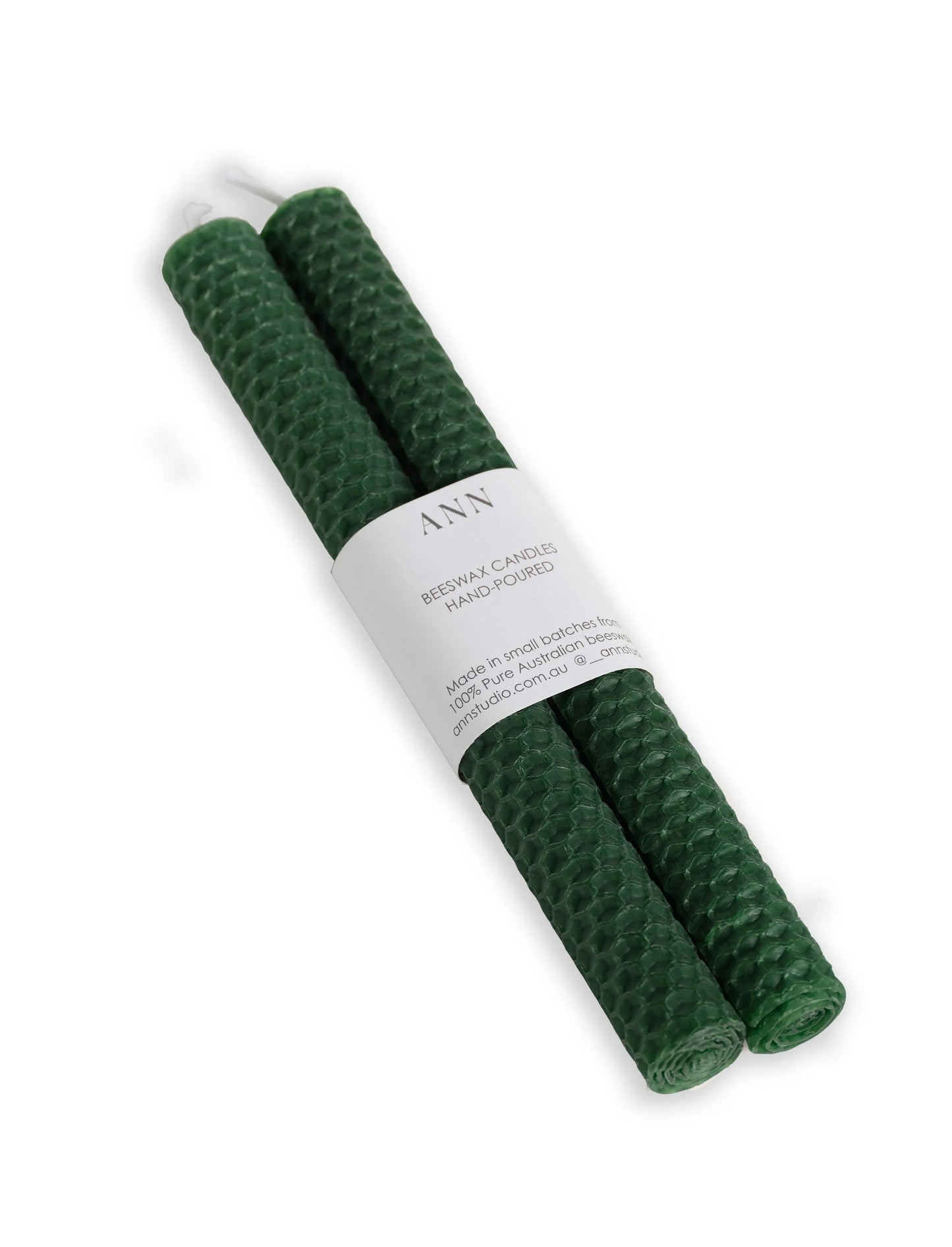 ANN Studio - Green Hand Rolled Candles,købn,kobn.com.au