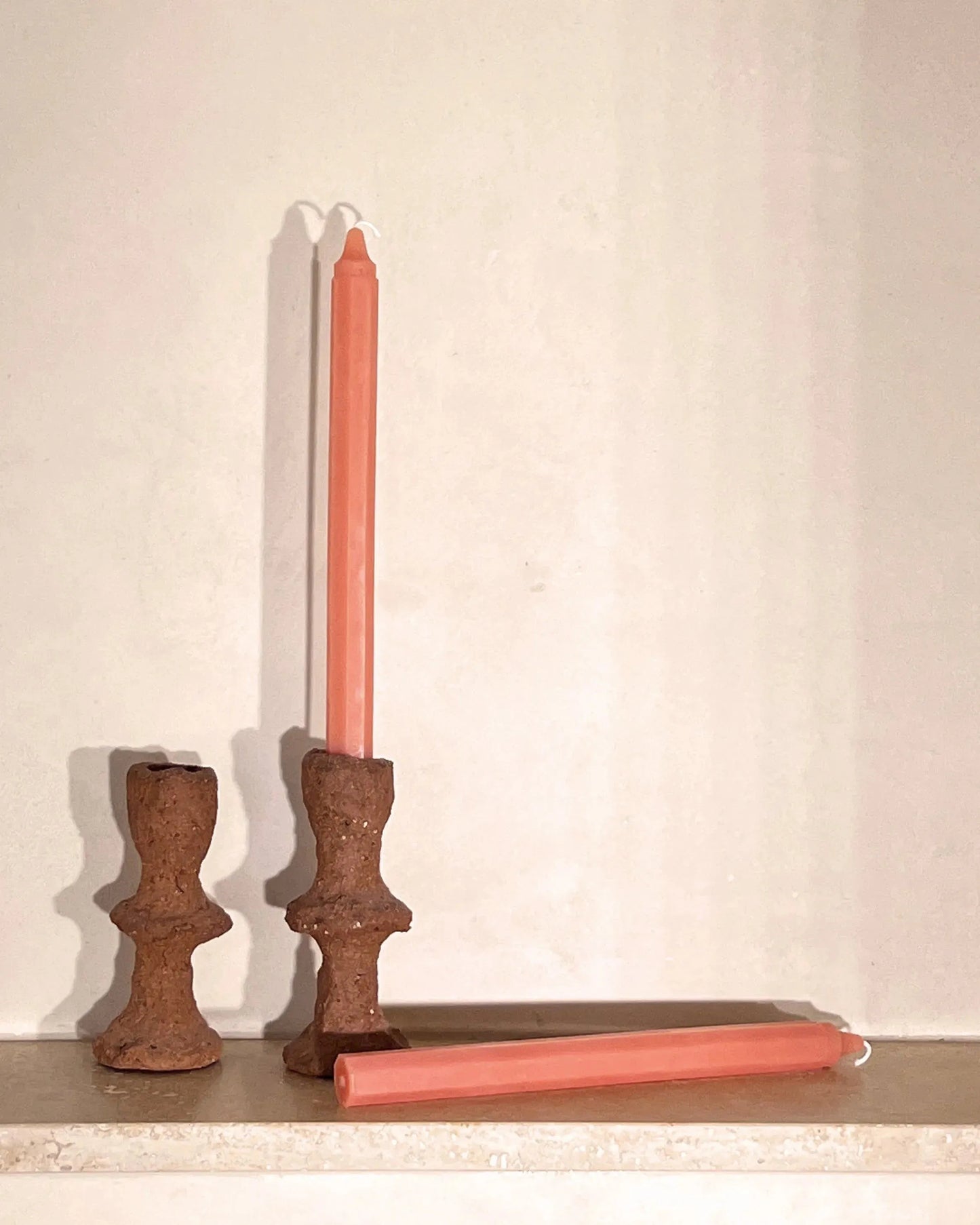 ANN Studio - Peach Octagon Tapered Candles