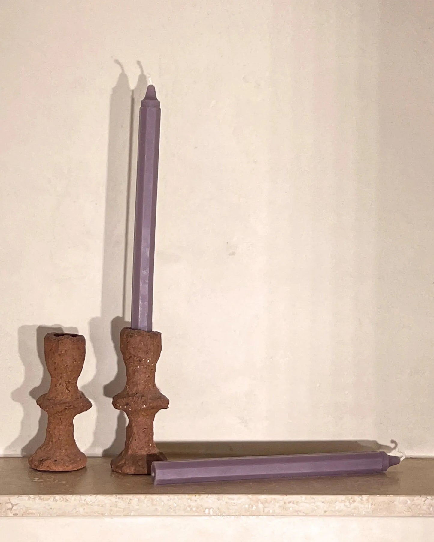 ANN Studio - Violet Octagon Tapered Candles,købn,kobn.com.au