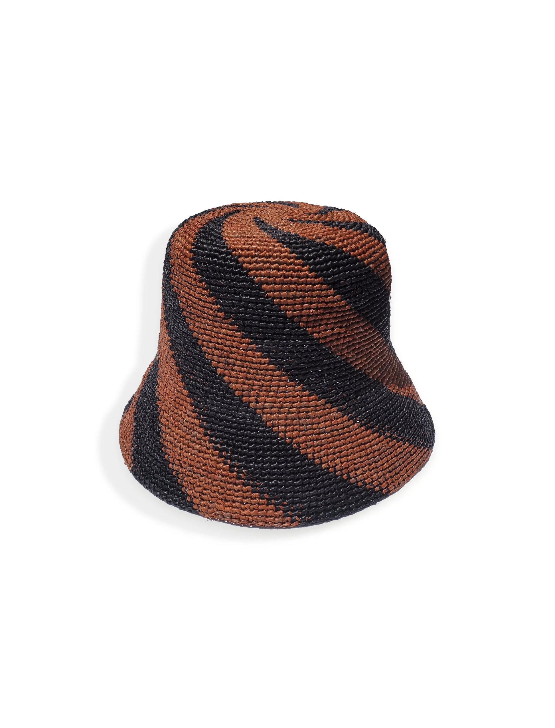 Jace Banu - Coffee & Black Spiral Cyla Bucket Hat