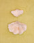 Two  clam shells on a citrus coloured chunky weave cotton bath mat by kobn