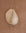 Large shell on a nougat chunky weave cotton bathmat by Købn