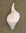 Large White conical shell on an Olive chunky cotton bathmat by Kobn 