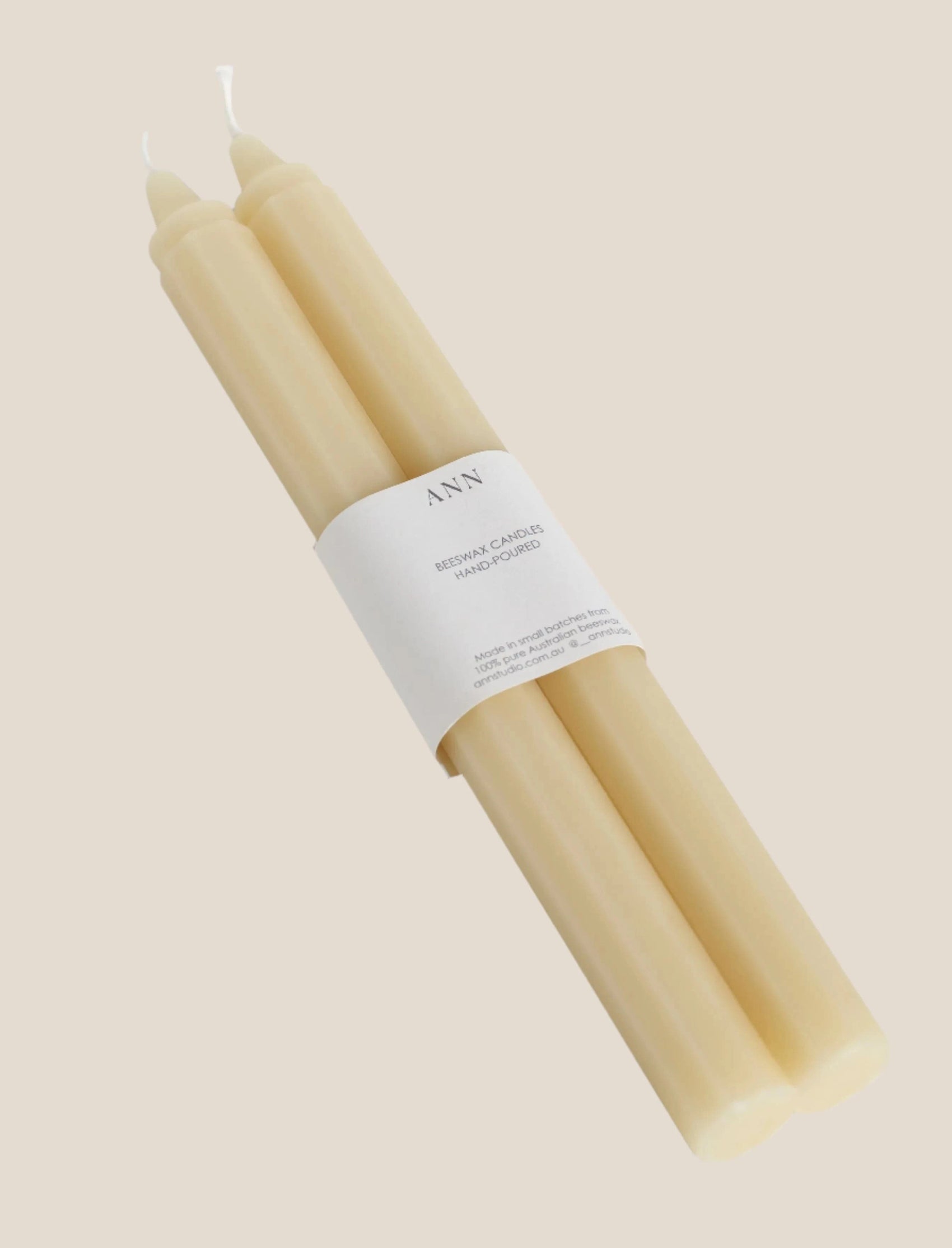 ANN Studio - Ivory Octagon Tapered Candles