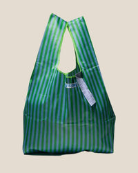 PUEBCO - School Tie Fabric Bag - Green x Light Blue
