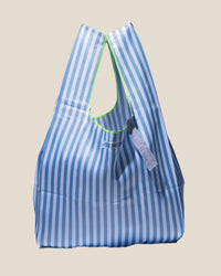 PUEBCO - School Tie Fabric Bag -  Light Blue x White