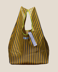 PUEBCO - School Tie Fabric Bag - Yellow x Grey